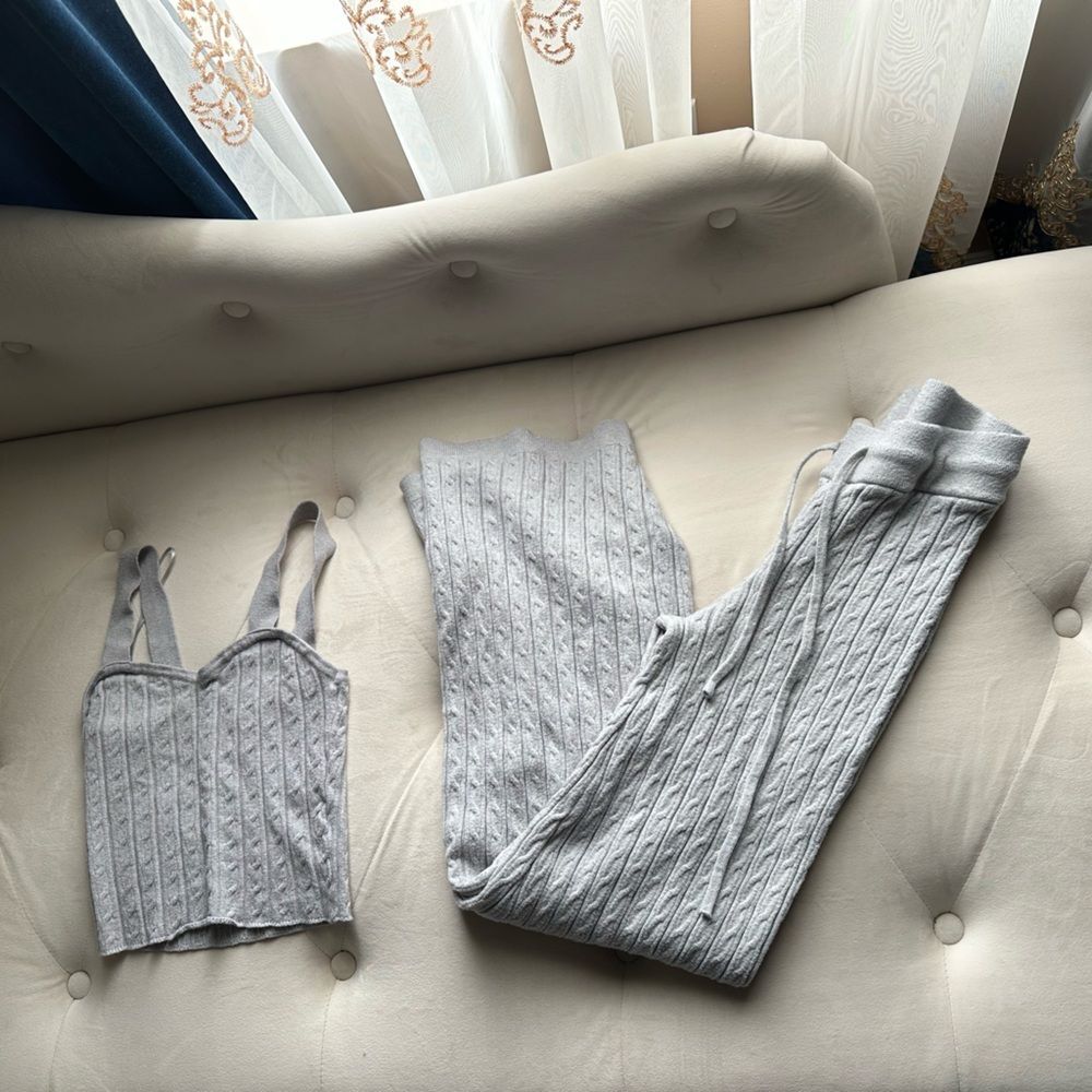 Pink Rose Grey Lounge Set
